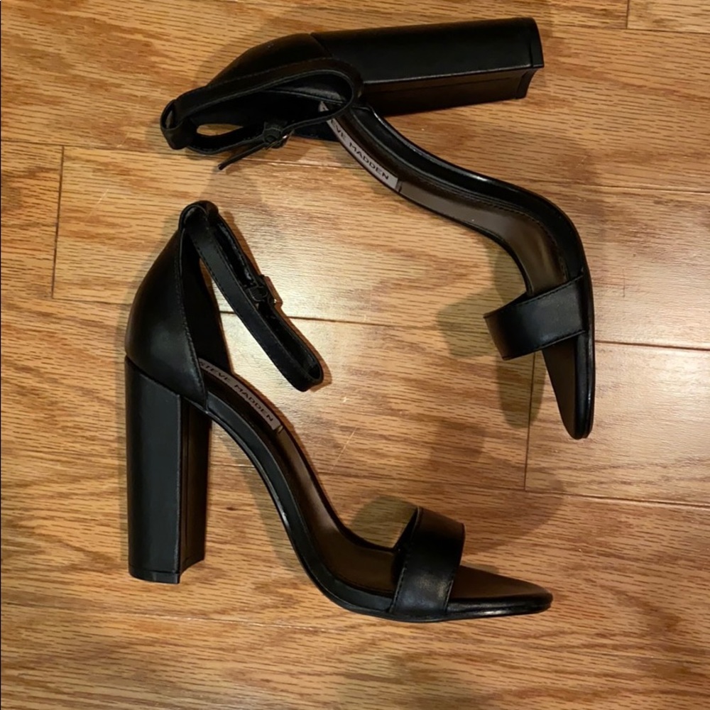 Steve Madden Strappy Black Heels - NWT